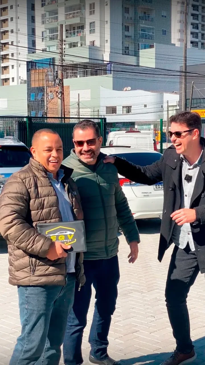 Registro publicado pela EGV da entrega para Alexandre